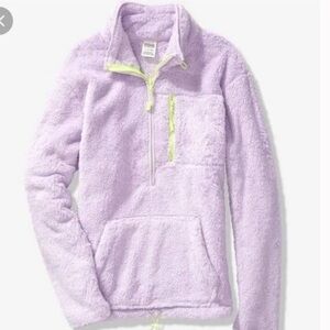 PINK ⭐️ Victorias Secret  1/2 zip sherpa pullover